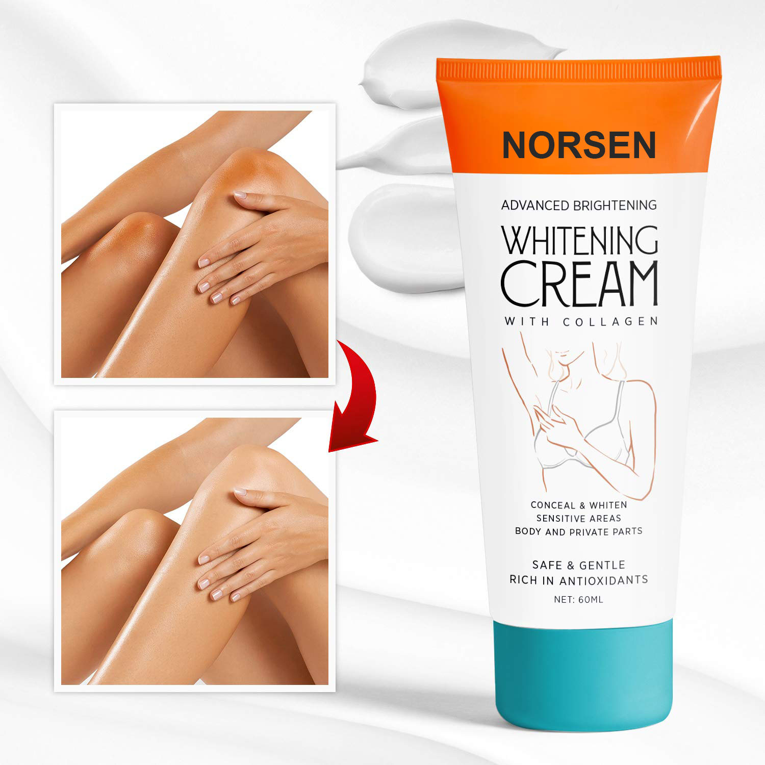 OEM Cosmetic Supplier Custom Natural Organic Body Care tightening   Moisturizing Whitening Cream