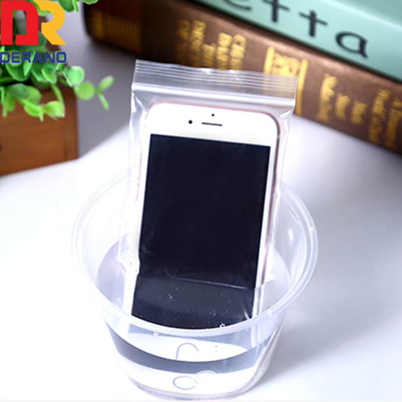 Прозрачность для электронных продуктов, защита телефона, водонепроницаемые полиэтиленовые пластиковые пакеты с застежкой-молнией