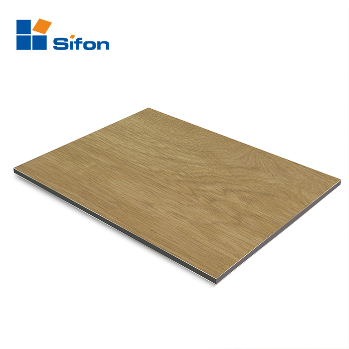 Hotel cladding wall decoration 3mm wooden aluminum composite panel acp sheet