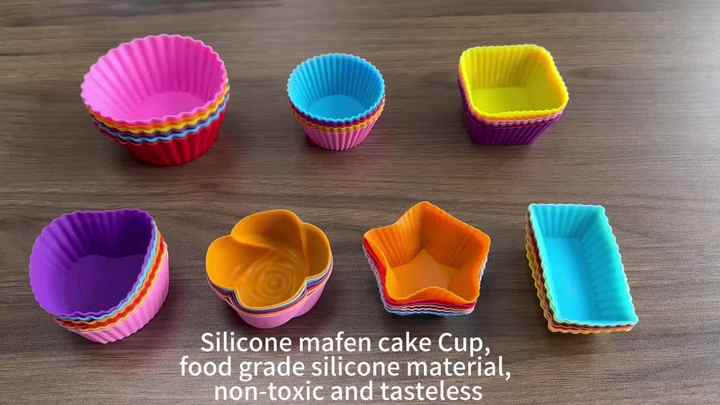 7cm Mini for Bundt Non-Stick Silicone Cup Heart Shape Cake Baking