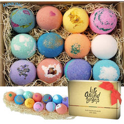 Bath Bombs Gift Set - 12 Luxury Vegan Bubble Fizzies For Girl, Bath Bomb Kit - Relaxing Spa Gifts Unique Birthday For Christmas