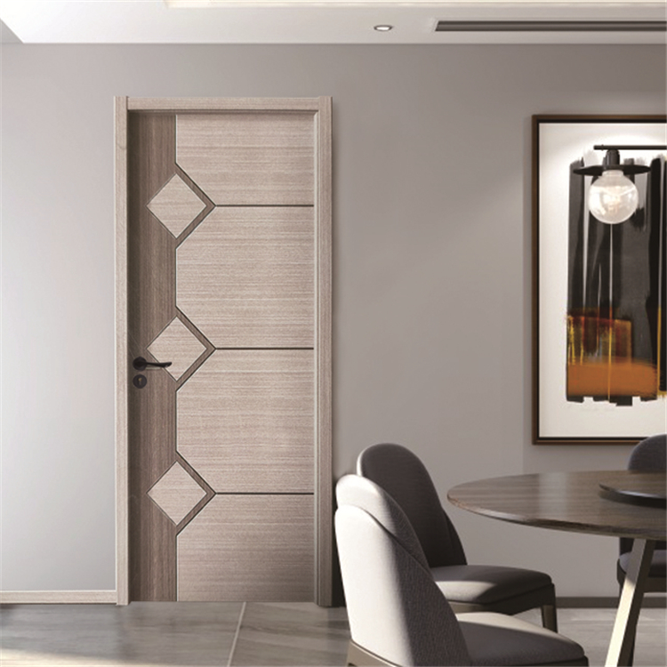 LS-040 Prettywood Low Price Interior Design Wooden Plastic PVC Bathroom WPC Doors