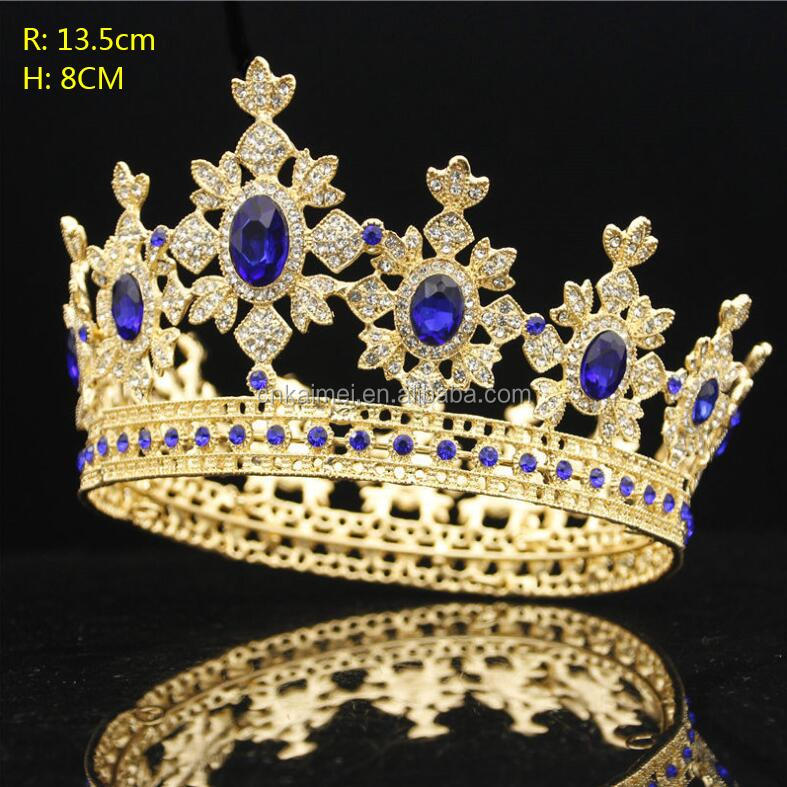 Crystal Vintage Royal Queen King Tiaras and Crowns Men/Women Pageant Prom Diadem Hair Ornaments Wedding Hair Jewelry Accessories