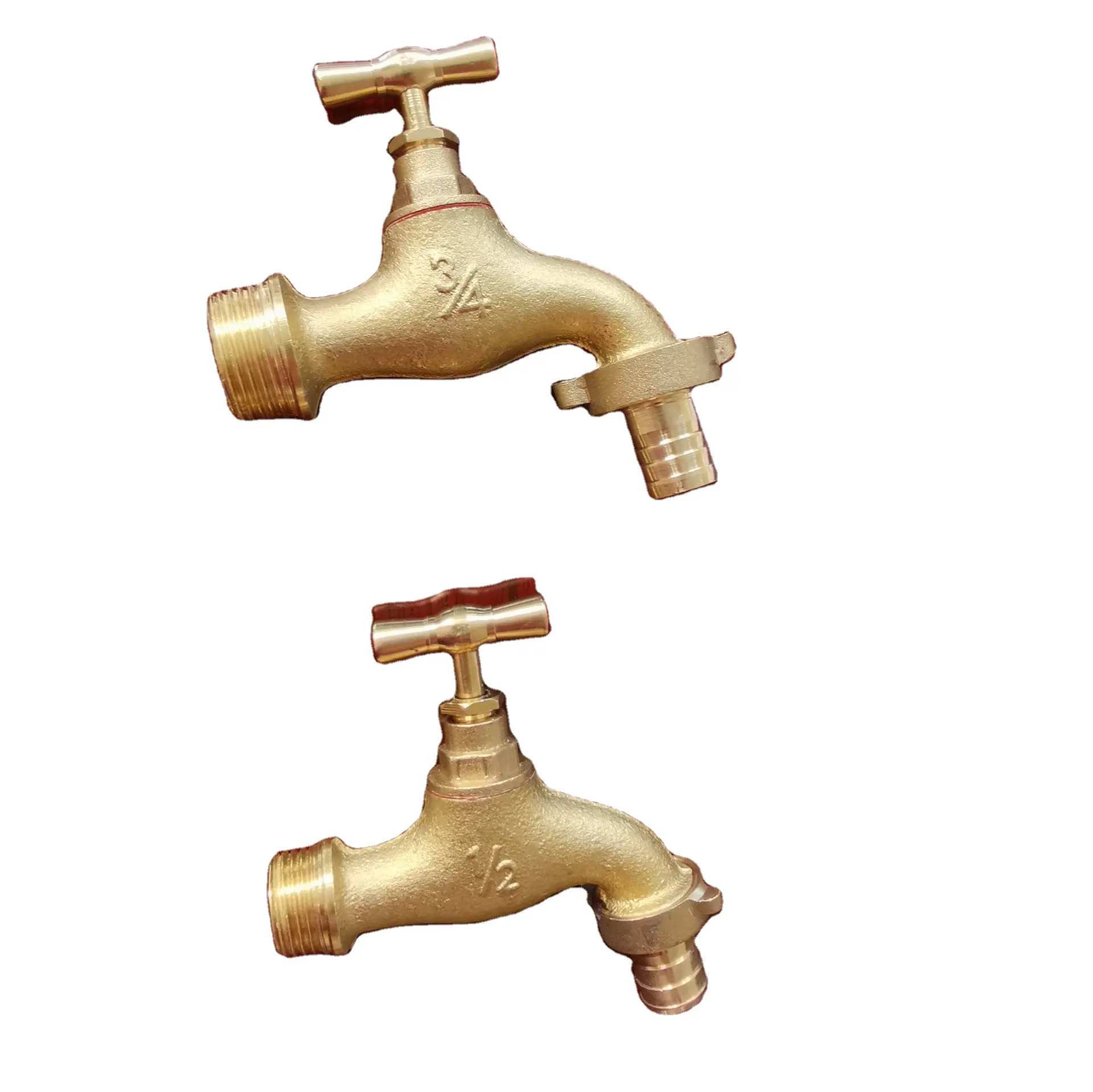 Kindle Fortune Brass Water Tap Long Nose Bib Cock With Wall Flange