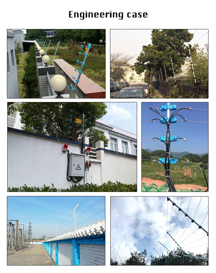 High Voltage Electric Fence Energizer Pulse Electric Fence Intrusion Alarm System High Security Wire Fence