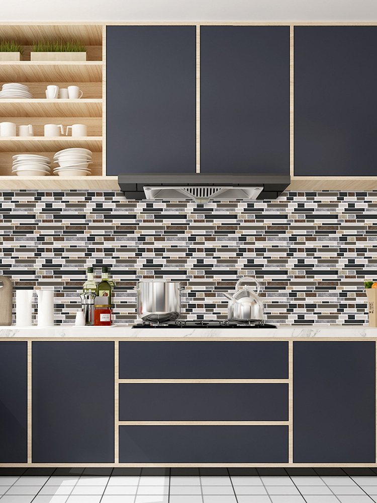 Rectangular crystal epoxy wall stickers easy DIY thick wall tile waterproof 3D wallpaper 12 *12"