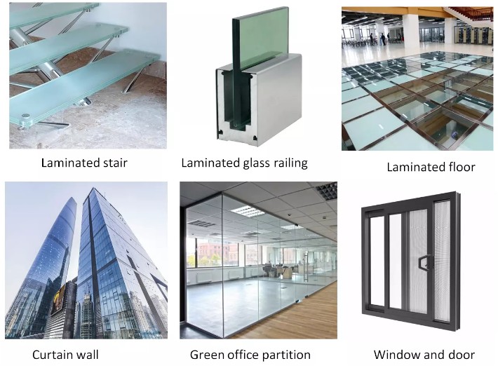 6mm 4 4 8mm laminated glass price from China factory