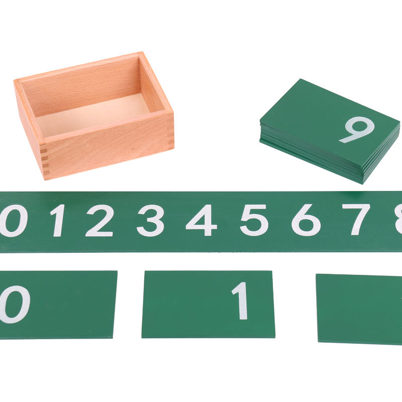 Деревянные обучающие игрушки для детей, набор Монтессори, цифровая обучающая доска, математическая наждачная бумага, цифры с коробкой
