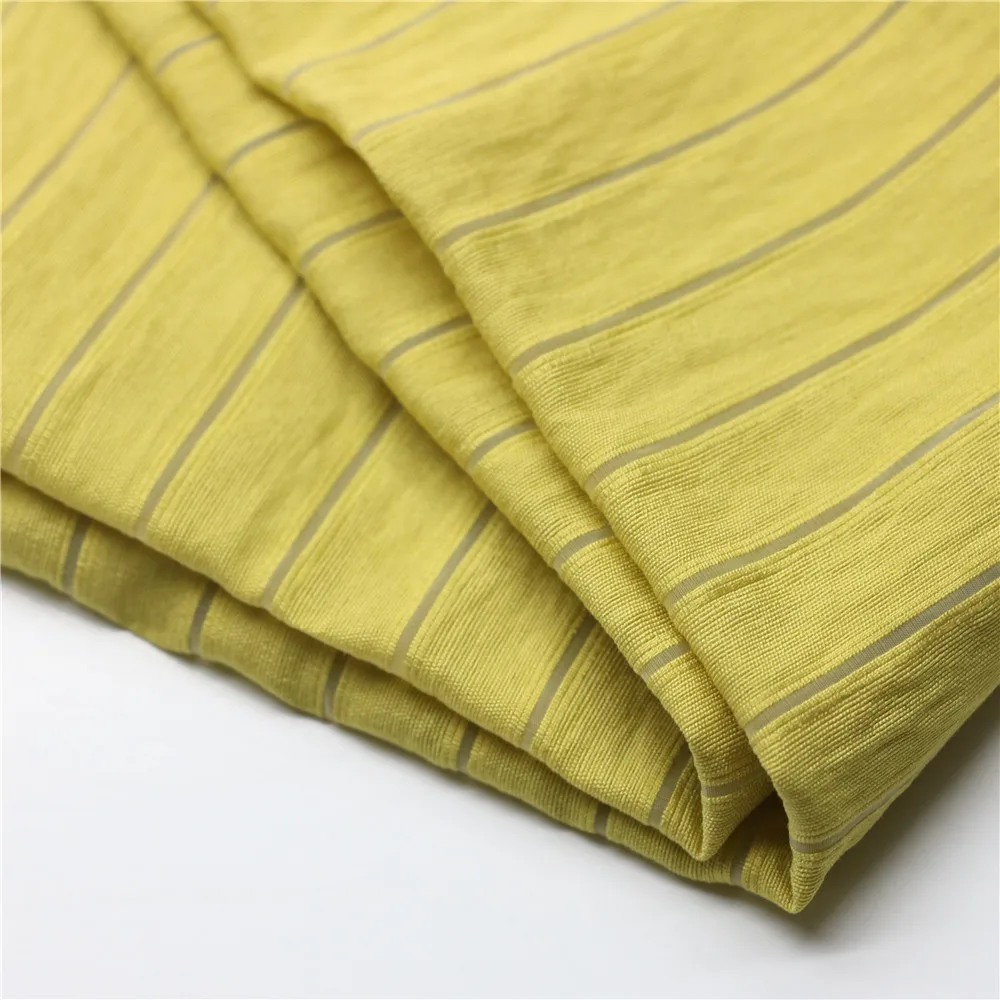 Hot Selling Woven Malaysia Rayon Nylon 100gsm Breathable Stripe Fabric For Shirts