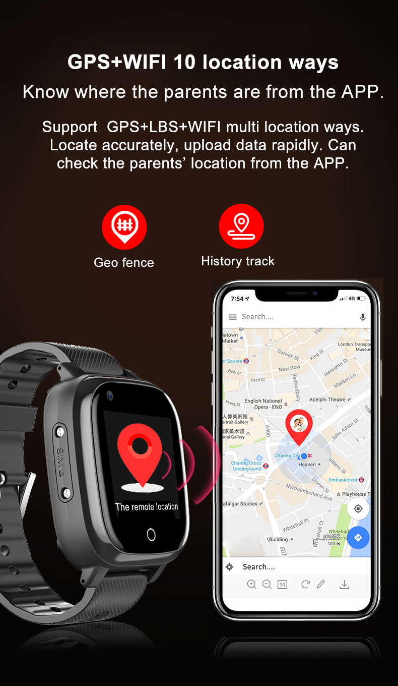 2021 qualified NFC watch sedentary take medicine reminder fall detection smartphone for senior