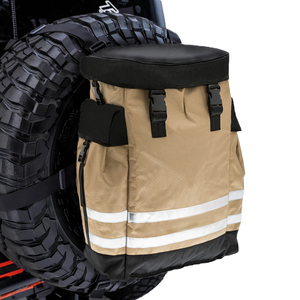 Jeep Wrangler Trash Bag,Oxford Cloth Spare Tire Garbage Bag with X Strap Design,Waterproof Heavy Duty Backpack Cargo Saddle Organizer