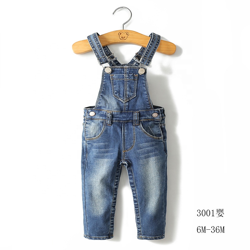 Джинсовый комбинезон для мальчиков, стильные штаны из денима, одежда для малышей