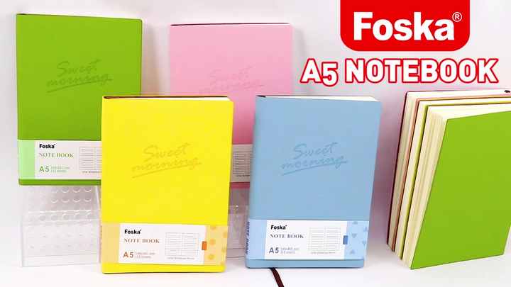 A5 Hardcover Notebook - 8.3x5.7 Inch Grid Journal With PU Leather Cover, 200 Pages