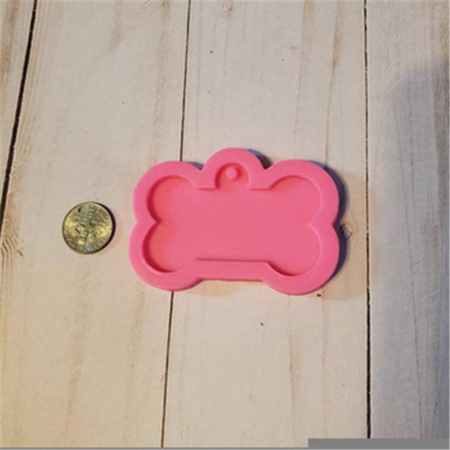 2019 de Alta qualidade Do osso de Cão chaveiro Molde de silicone brilhante