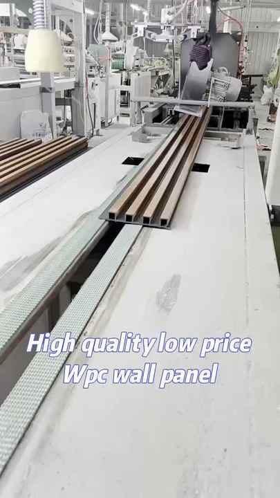 Cheap Wood Grain Ribbed Panel Lambrin Interior WPC for Home
