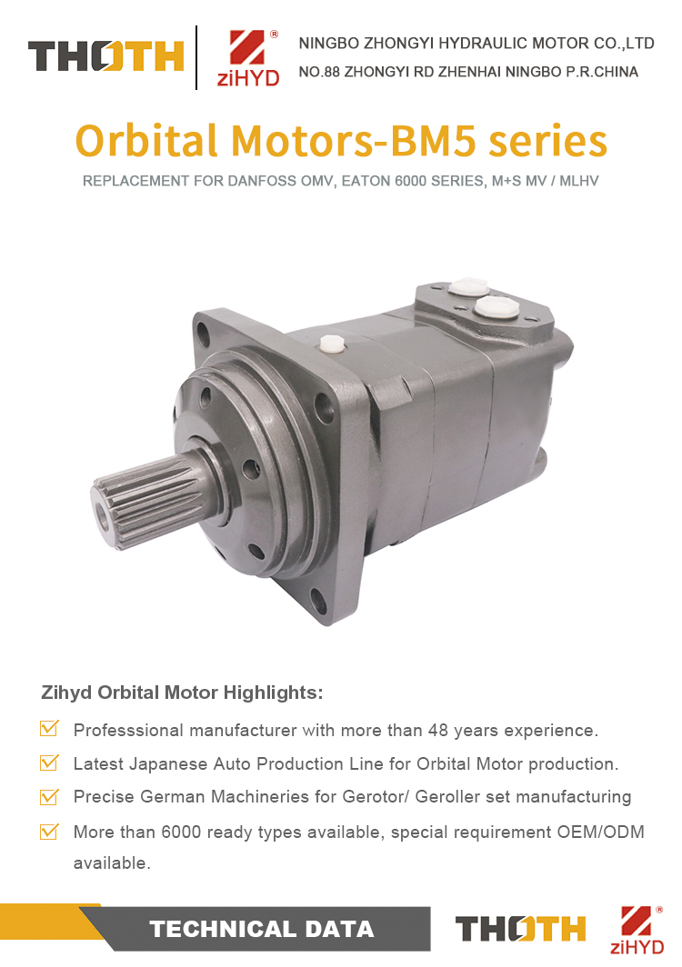 Zihyd/thoth 151b2183 800 Orbital Hydraulic Motor for Sauer Dan-foss
