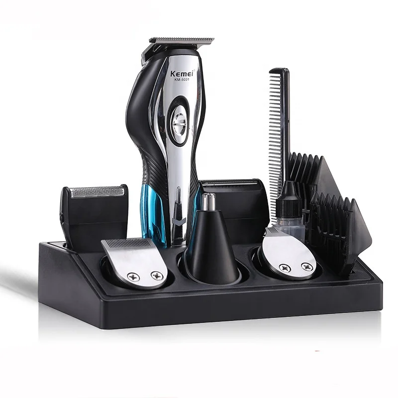 Kemei KM 5031 USB Rechargeable Men Hair Trimmer Waterproof Electric Hair Cutter Nose Hair Trimmer