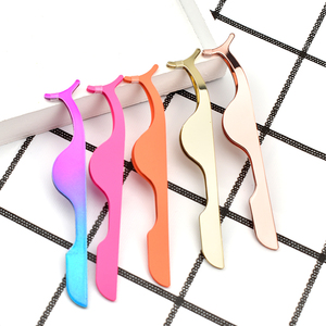 Wholesale Rose Gold Eyelashes Applicator ,Custom Eyelash Tweezers Tools Private Label Stainless Steel Tweezers Lash Extension