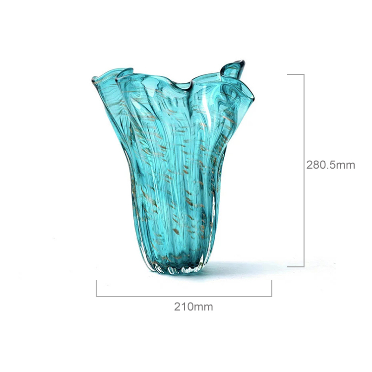 European style large transparent color hydroponic plant  living room decoration crafts modern glass vase