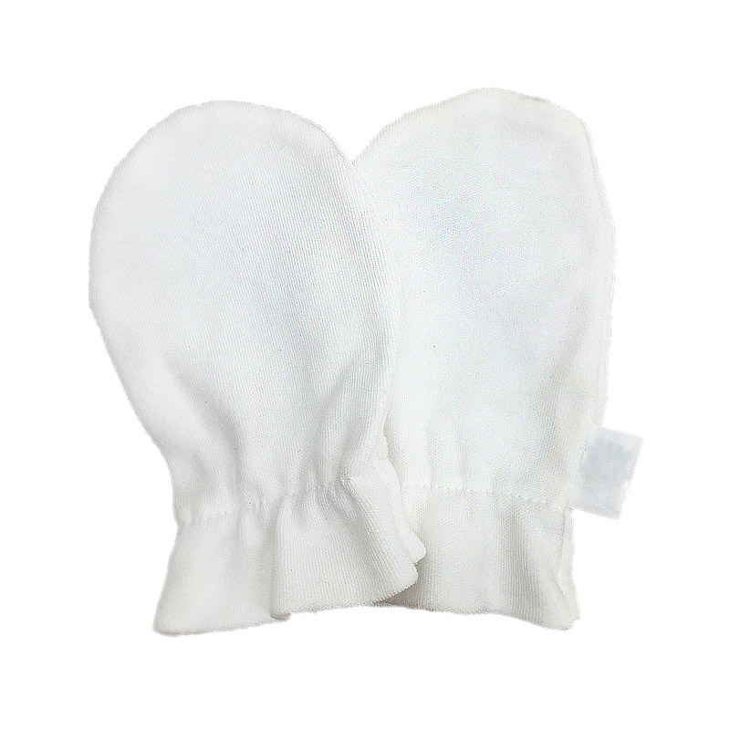 Детские перчатки унисекс из 100% хлопка для новорожденных мальчиков и девочек, варежки без царапин для новорожденных