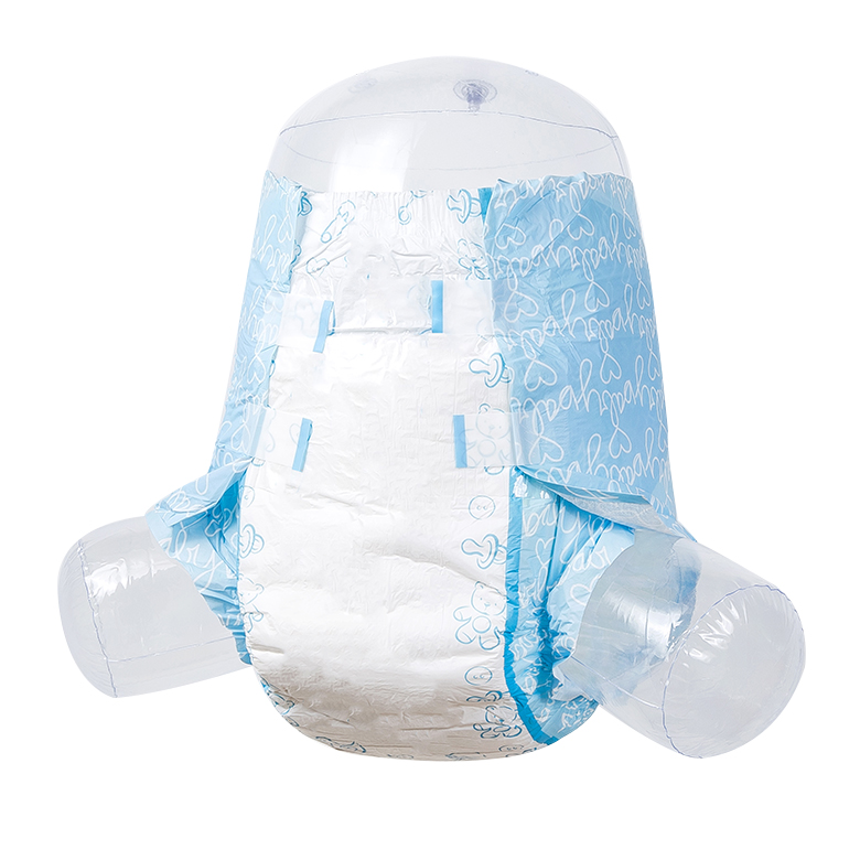 定制印花可爱超厚恋物癖 abdl 颜色防泄漏成人婴儿尿布更换蓝色男士