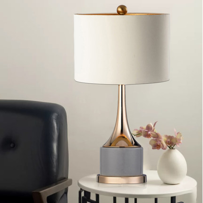Postmodern fashion simple creative marble base home designer model room soft decoration bedside art table lamp