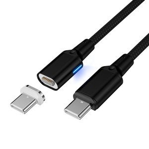 High Speed PD QC3.1 USB C to USB C Type C 100W 20V 5A Nylon Braided Fabric Magnetic Charging Cable for Macbook