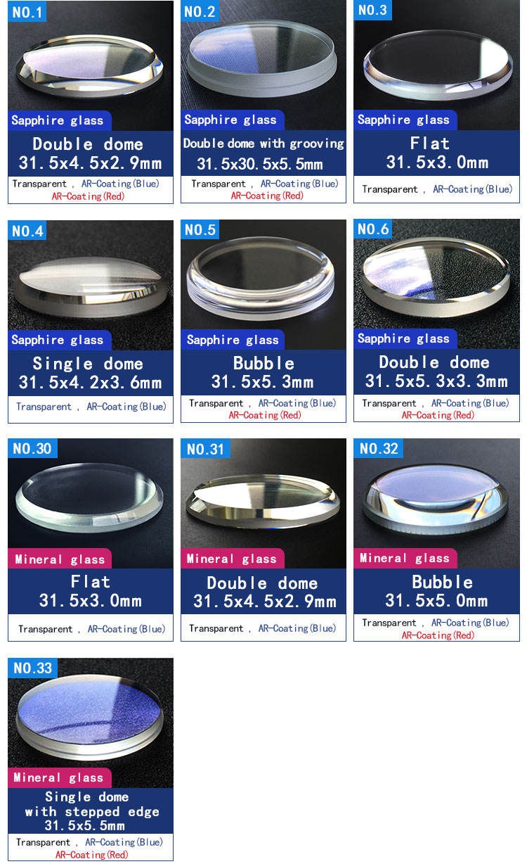 Blue Ar Coating Seiko Skx007 Domed Sapphire Crystal Seiko Blue AR