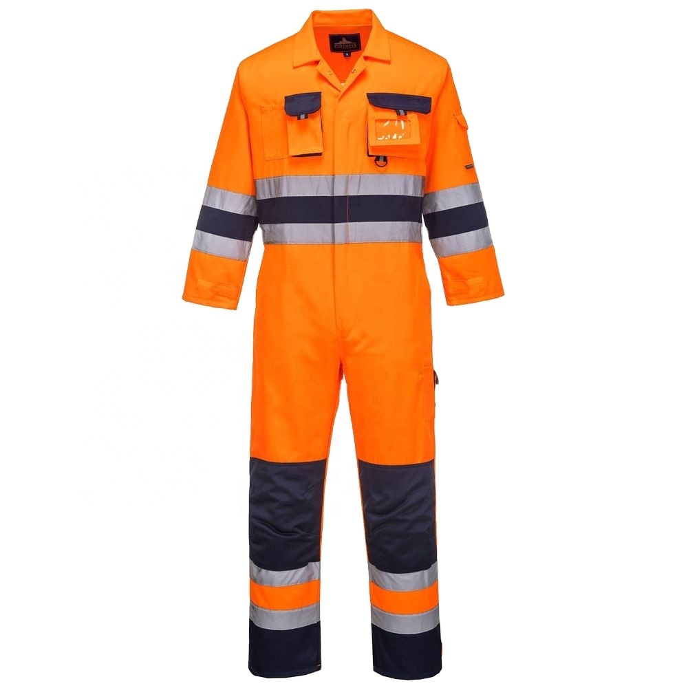 Bleu marine combinaison chaudière costume de sécurité arc soudure flash ignifuge anti statique ppe