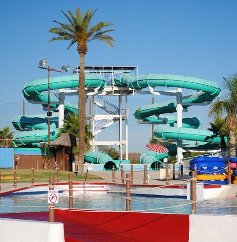 medium-sized water slide