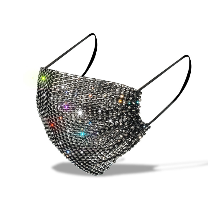 Бесплатная простая Лидер продаж на Amazon, праздничная маска для лица с блестками и стразами, Маскарадная маска для женщин