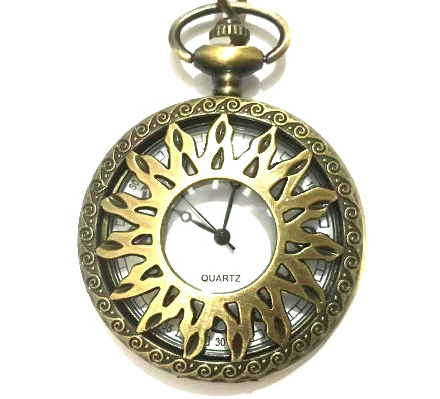 Steampunk Bronze Quartz Hollow Pocket Watches Hot Sell Vintage Fob Watch Time In The Pocket Christmas Birthday Gift