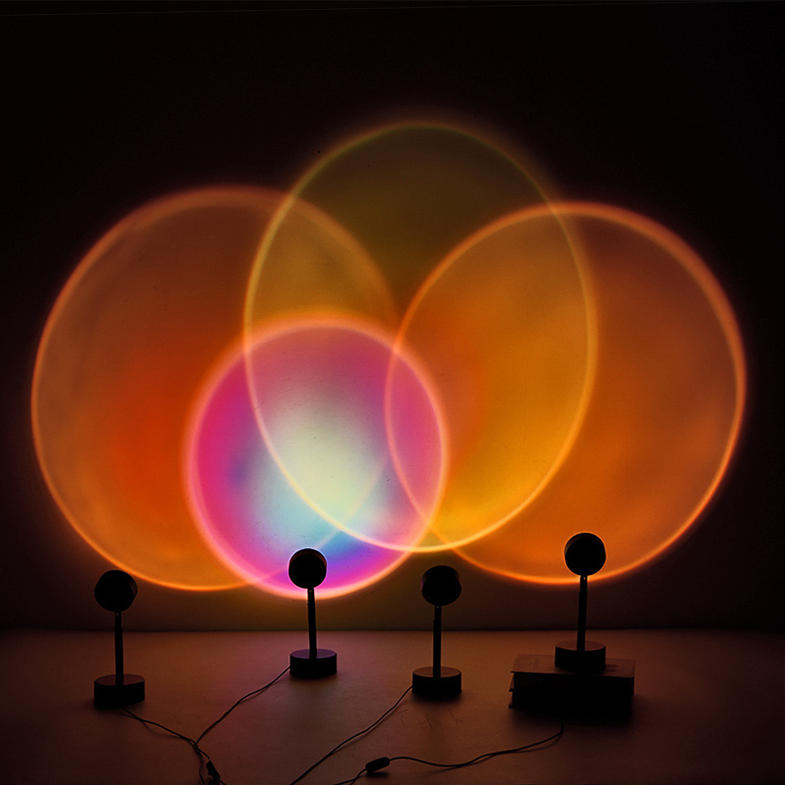 Новое поступление 2021, ночник с проекцией заката и USB, светодиодный ночник, светильник для заката для дома, спальни, магазина, настенное украшение