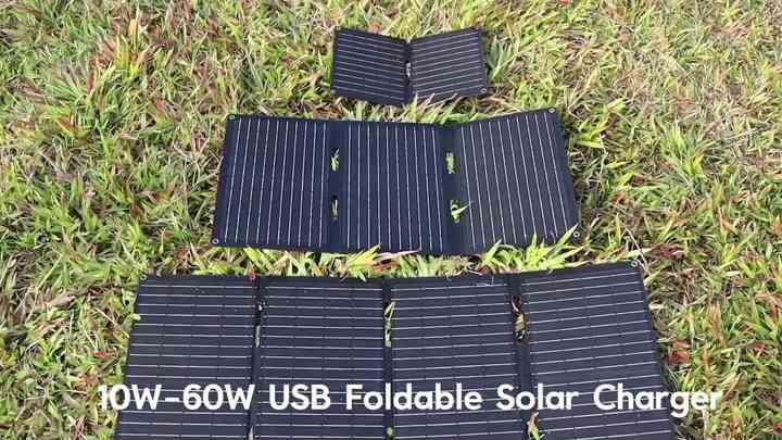 WASTDE Panneau Solaire, Chargeur Solaire Portable 30W (USB-C/USB/DC) 18V/3.6A à charge rapide, compatible Téléphone, Station d'alimentation, 24% efficacité IPX4 étanche pour Camping & Extérieur