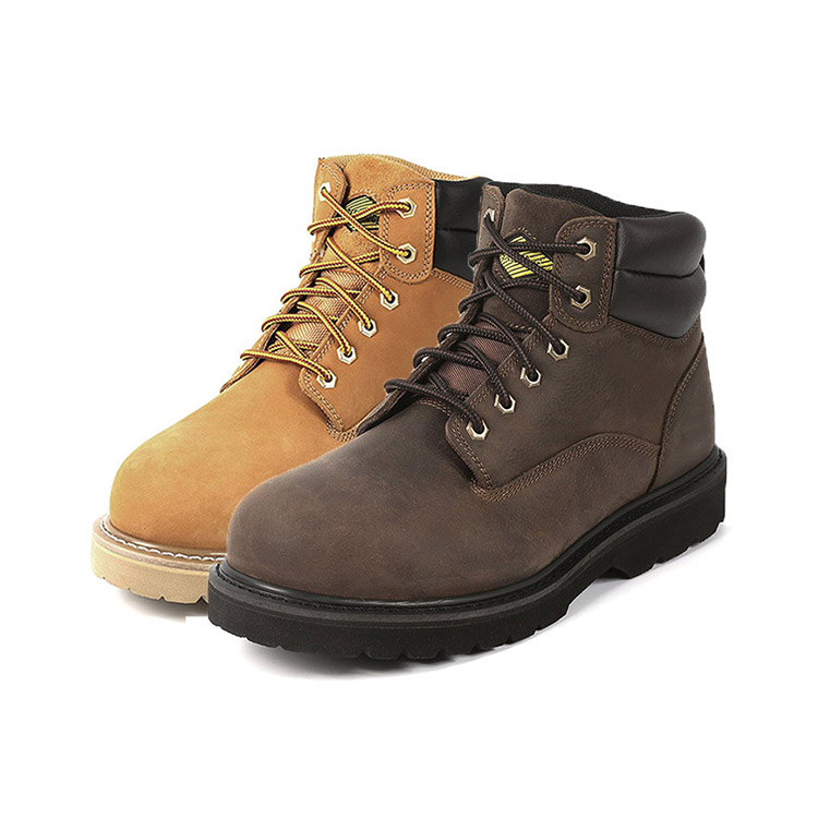 Wholesale High Quality Black Steel Toe Leather Safety Boots