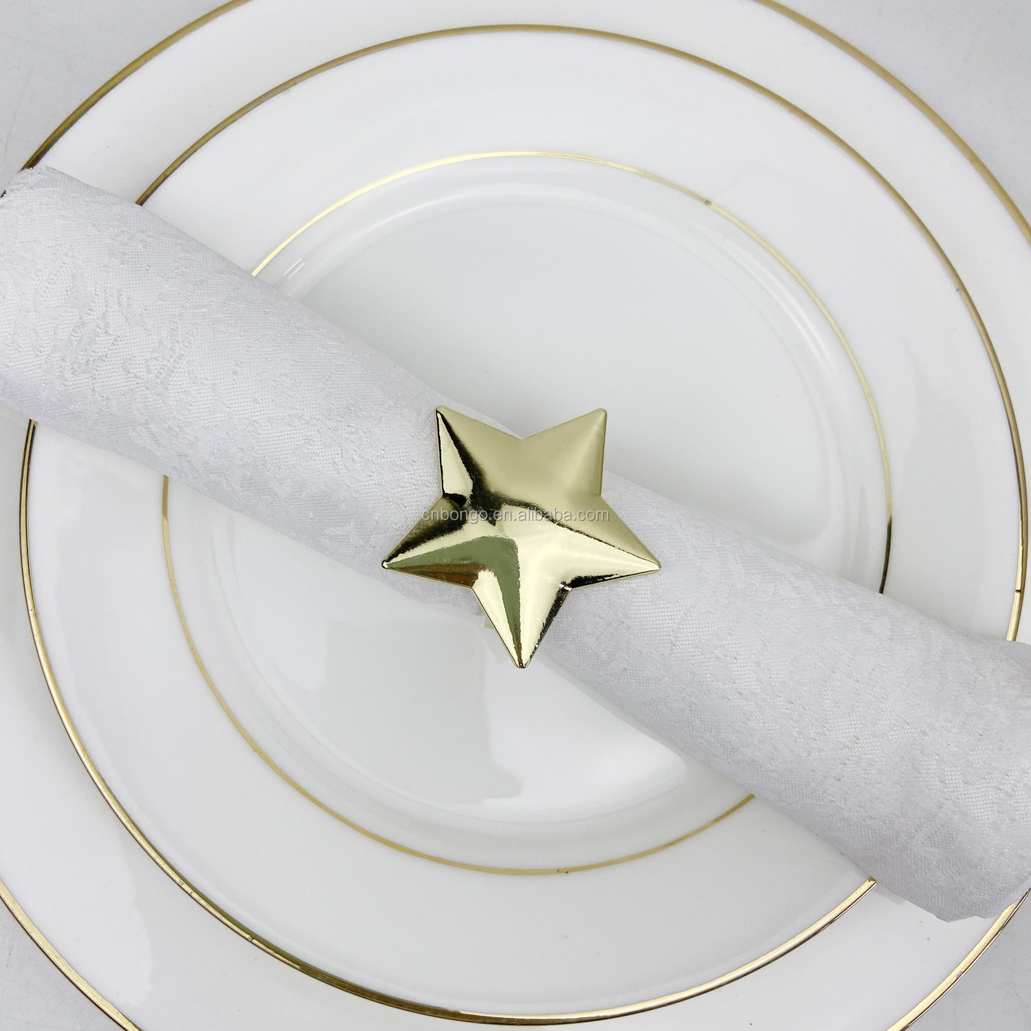 哑光黑色圣诞星星餐巾戒指 - buy christmas napkin rings,black