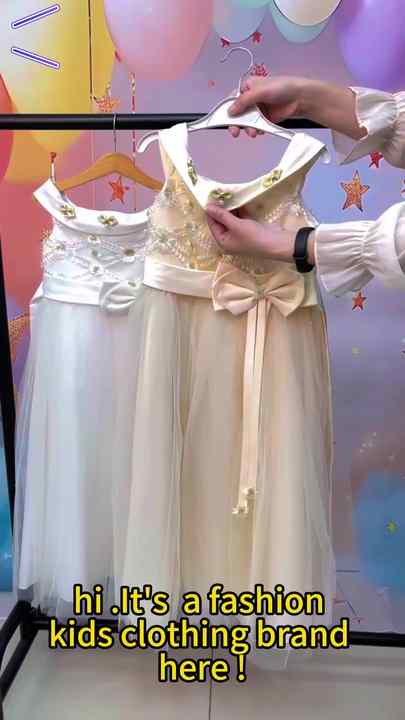 MQATZ nueva llegada hermosa ropa para niños princesa vestido de