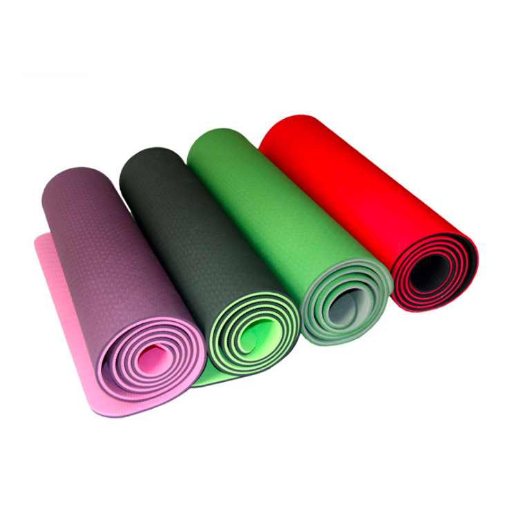 Concevez votre propre volume bon marché écologique de petit pain de tapis de yoga d'Eva de nbr de bande de PVC de marque de distributeur