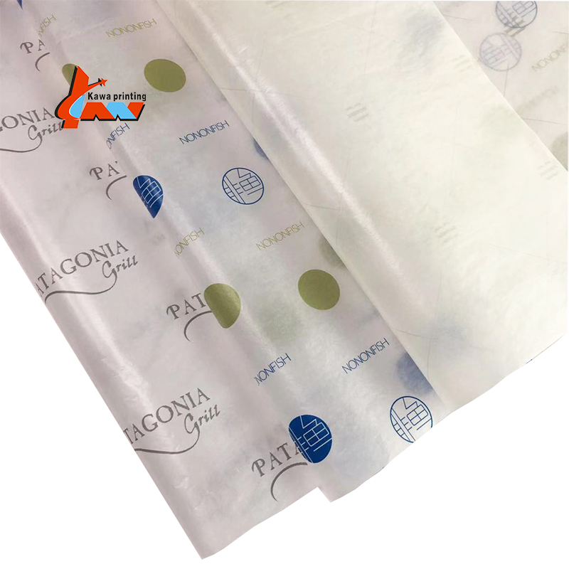 Food grade custom printed wrapping paper grease proof Wax paper for packaging