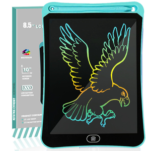 Tablet Gambar LCD Tanpa Kertas 8.5 Inci, Tablet Desain Grafis untuk Anak, Tablet Menggambar Elektronik dengan Stylus dan Fitur Daun Longgar