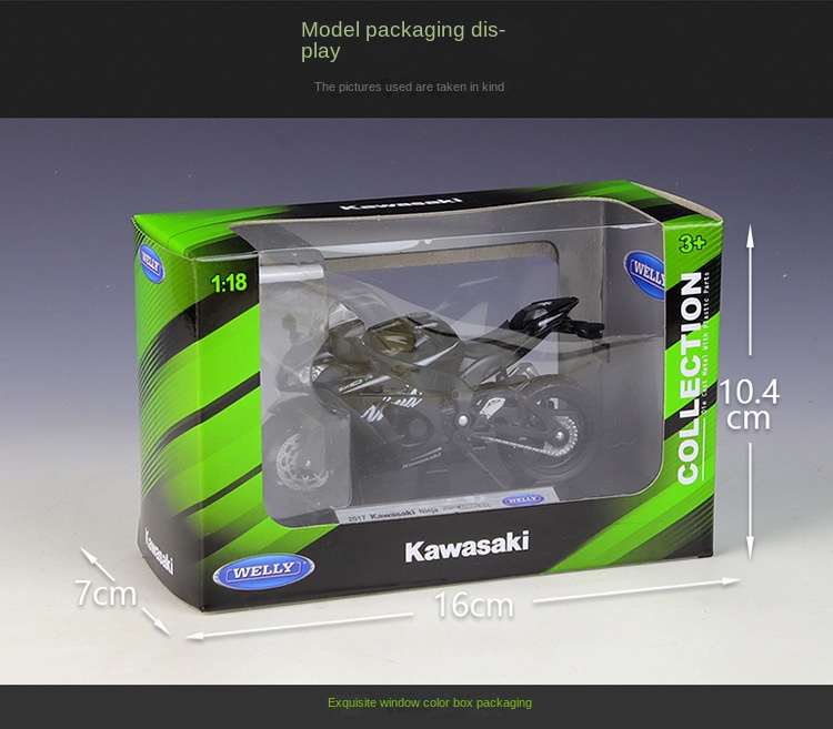 Hot Selling Welly 1:18 2017 Kawasaki Ninja ZX10-RR Diecast