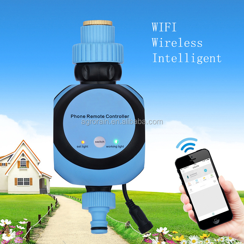 Сотовый телефон, Wi-Fi, интеллигентая (ый) Пульт дистанционного управления воды Таймер Пульт дистанционного управления для дома и сада для полива и орошения WT2204B