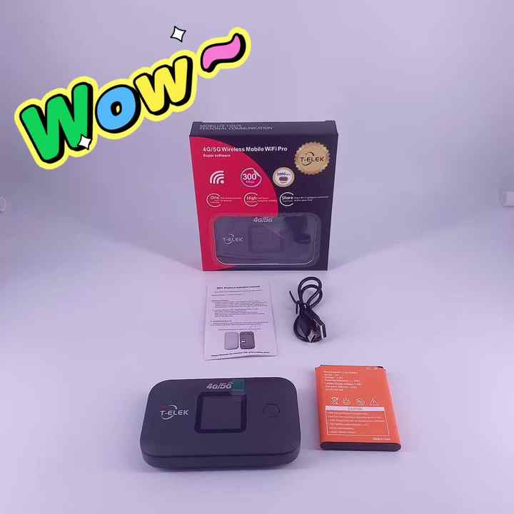 T-elek TM8 4G LTE Hotspot Router - 3000mah, Outdoor & WPS