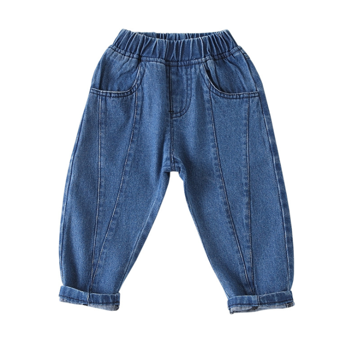 Джинсы для мальчиков и девочек, мягкие брюки из денима, повседневные штаны для малышей