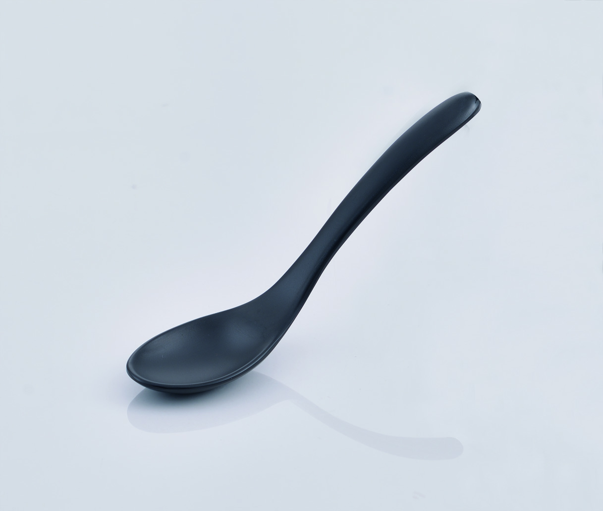 Japanese Melamine Wonton Soba Rice Pho Ramen Noodle Soup Spoons,  Chinese Asian Soup Spoons, Matte Black