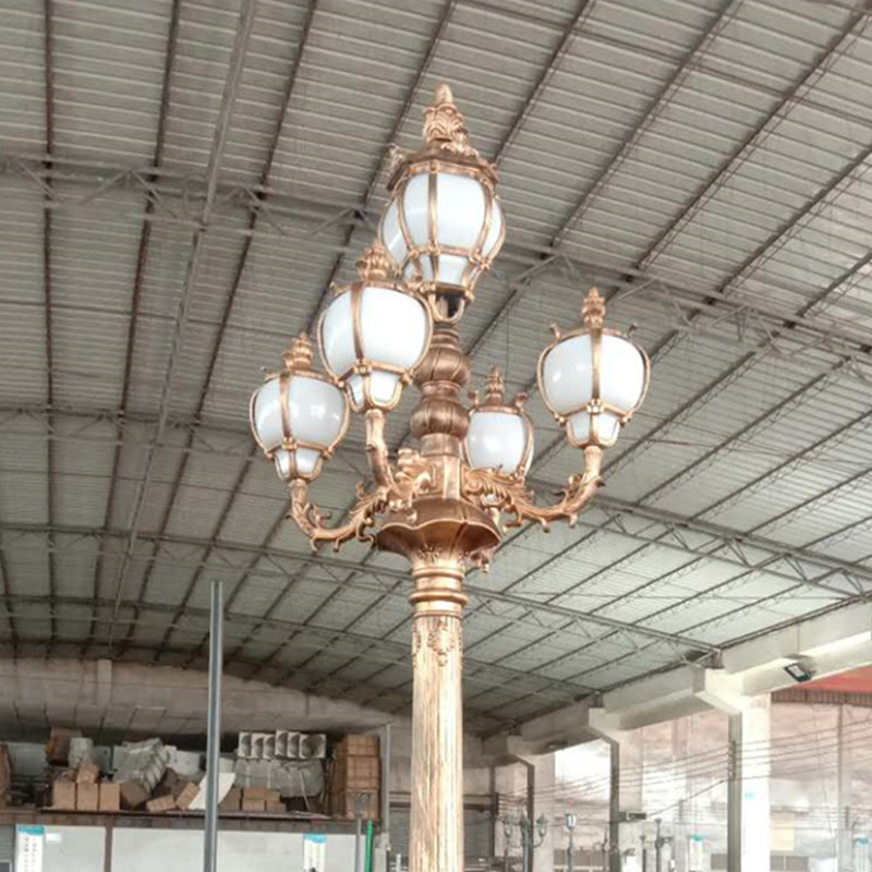factory custom modern top class europe outdoor garden park main gate front lights