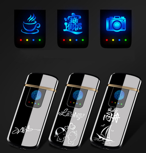 2019 New Design Flameless Lighter Rechargeable Finger Print Electronic Usb Windproof Finger Print Cigarette Lighter