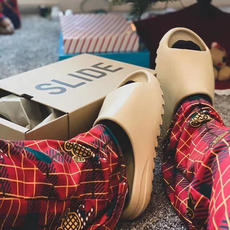 Оригинальные высококачественные фирменные дизайнерские мужские тапочки унисекс с логотипом; Yeezy Slips для мужчин; Yeezy Slips