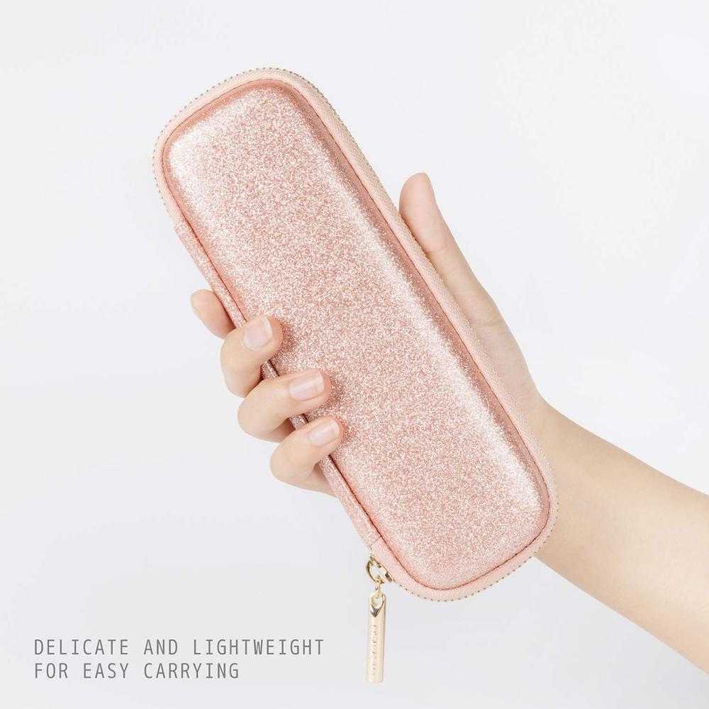 Водонепроницаемый пользовательские блесток кожа школы розовый милый EVA молнии пенал/Карандаш сумка