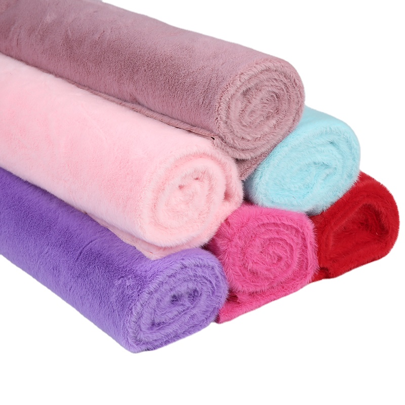 100% полиэстер, мягкая, приятная на ощупь Роскошная ткань из искусственного меха, плюшевая ткань для пальто, одежды, игрушек, зажимов для шляпы